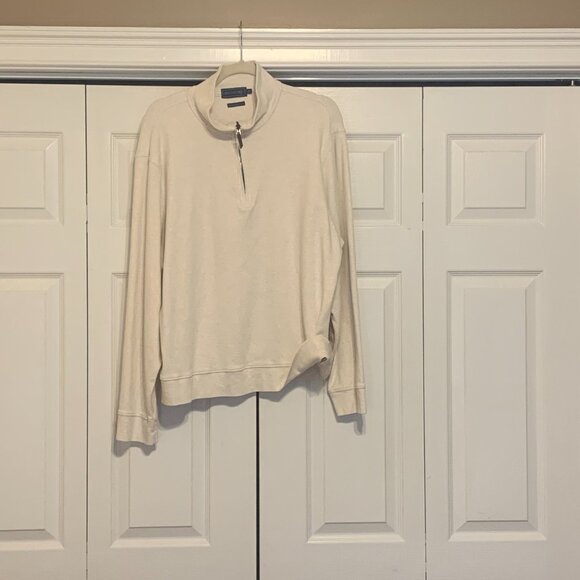 Biltmore cream colored Men's pullover quarter zip XL - Picture 4 of 10